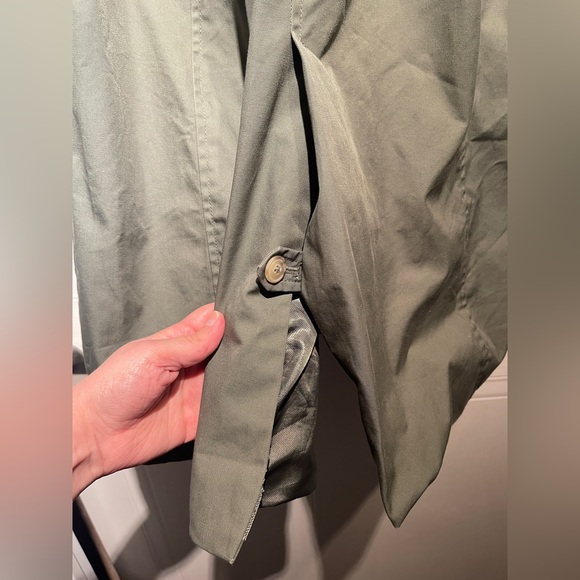 Mango MNG Polana Olive Green Belted Trench Coat *Minor Defects* - Picture 16 of 16